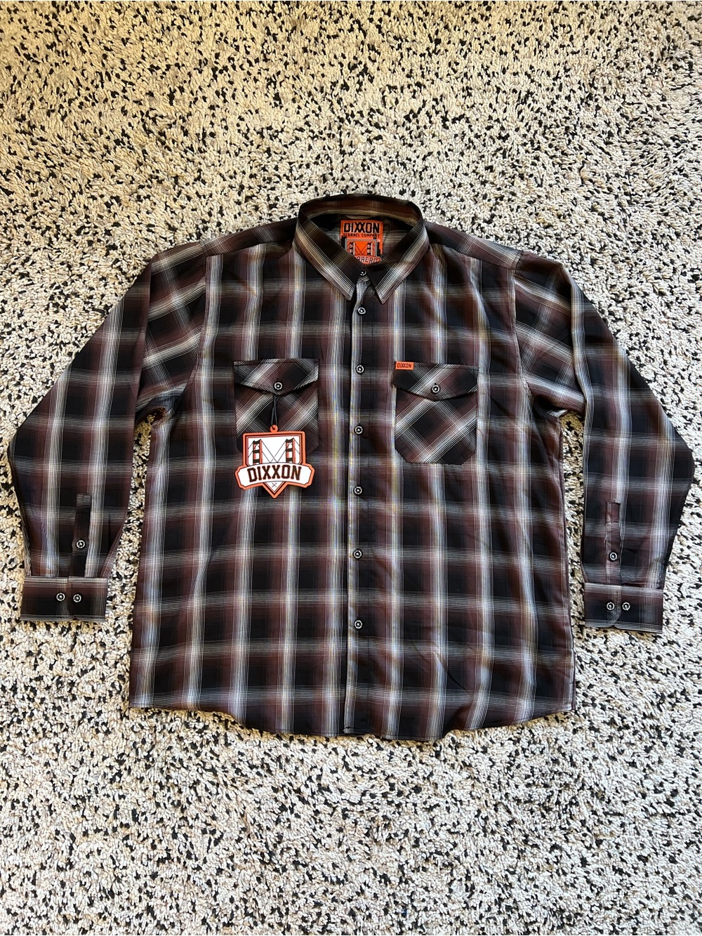 Dixxon Flannel Co Guerrero D-TECH Shirt Black Brown Plaid Long Sleeve Men’s 3XL